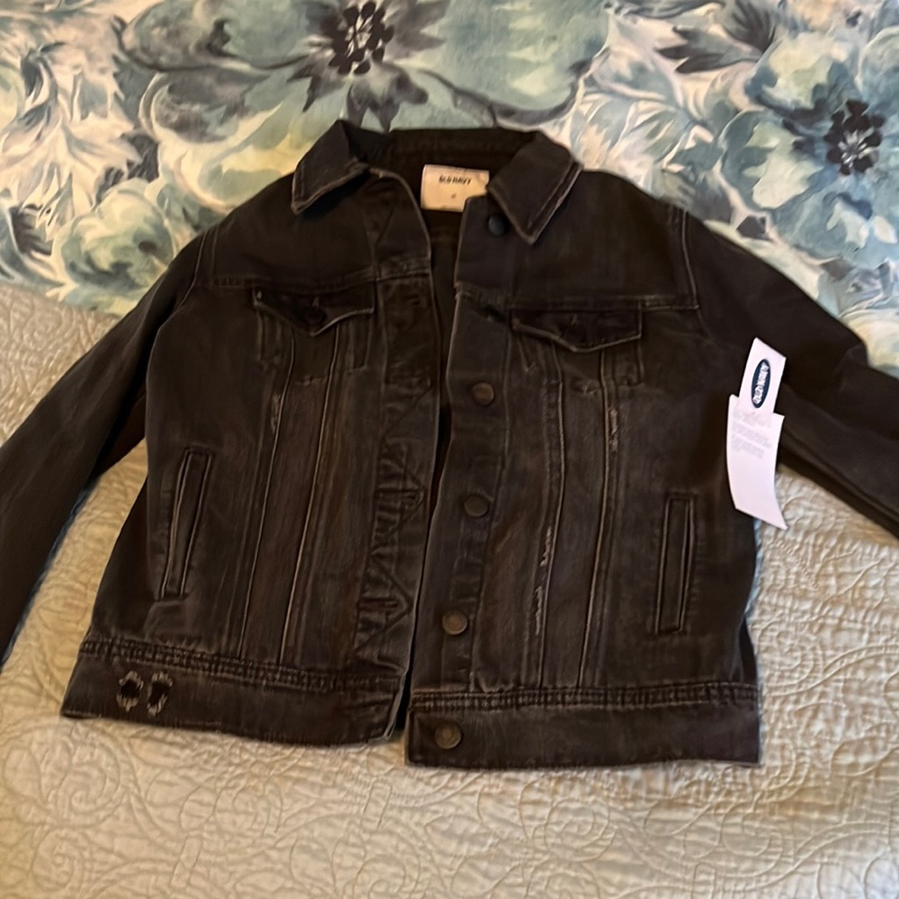 NWT Old Navy black jean jacket xs